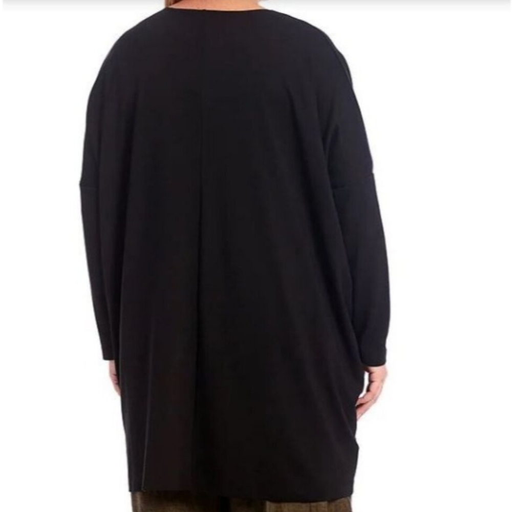 Modal Bryn Walker Mid Weight Ponti Damien Black Tunic Oversize Lagenlook 3X - Picture 2 of 5